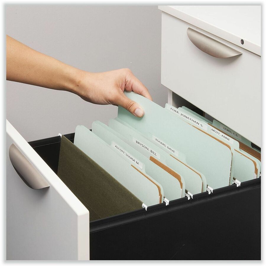 Universal 2/5 Tab Cut Legal Classification Folder - 8 1/2" x 14" - 2" Expansion - 6 Fastener(s) - 2" Fastener Capacity - Top Tab Location - Right of Center Tab Position - 2 Divider(s) - Gray - 10 Box