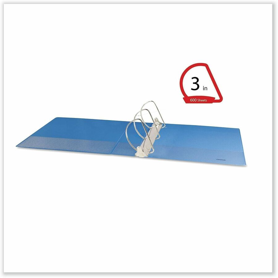 Universal Slant D-Ring View Binder, 3 Rings, 3" Capacity, 11 x 8.5, Light Blue - 3" Binder Capacity - Letter - 8 1/2" x 11" Sheet Size - 600 Sheet Capacity - 3 Ring(s) - Fastener(s): Ring - Pocket(s): 2, Inside Front & Back - Polypropylene - Light Blue - 