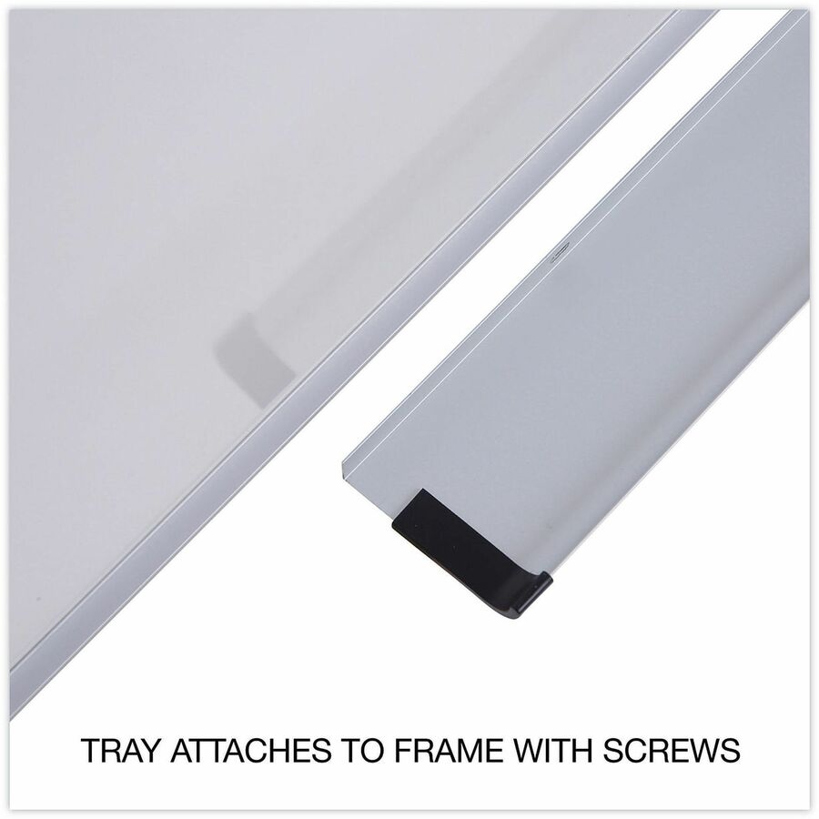Universal Dry Erase Board - 72" (6 ft) Width x 48" (4 ft) Height - White Melamine Surface - Satin Aluminum Frame - 1 Each