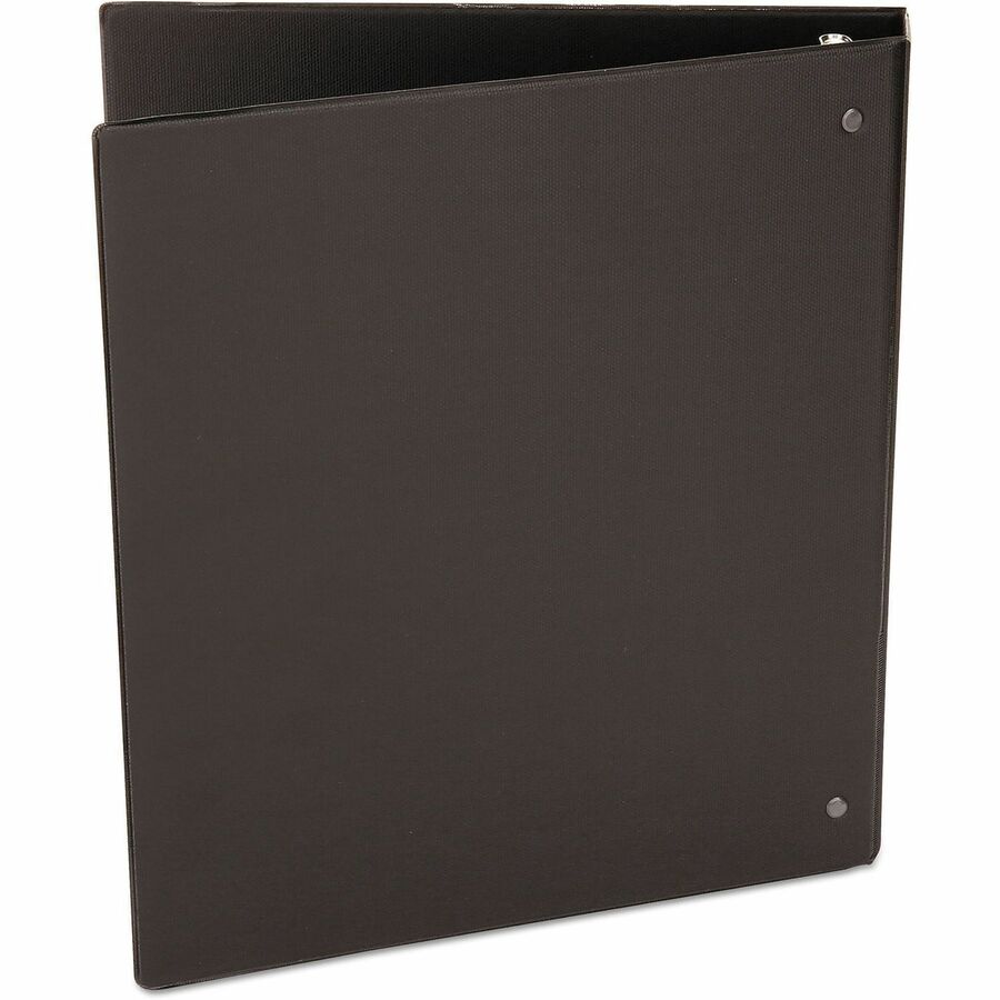 Universal Ring Binder - 1" Binder Capacity - Letter - 8 1/2" x 11" Sheet Size - 220 Sheet Capacity - 3 Ring(s) - Fastener(s): Ring - Pocket(s): 2, Inside Front & Back - Polypropylene - Black - Non-stick - 1 Each