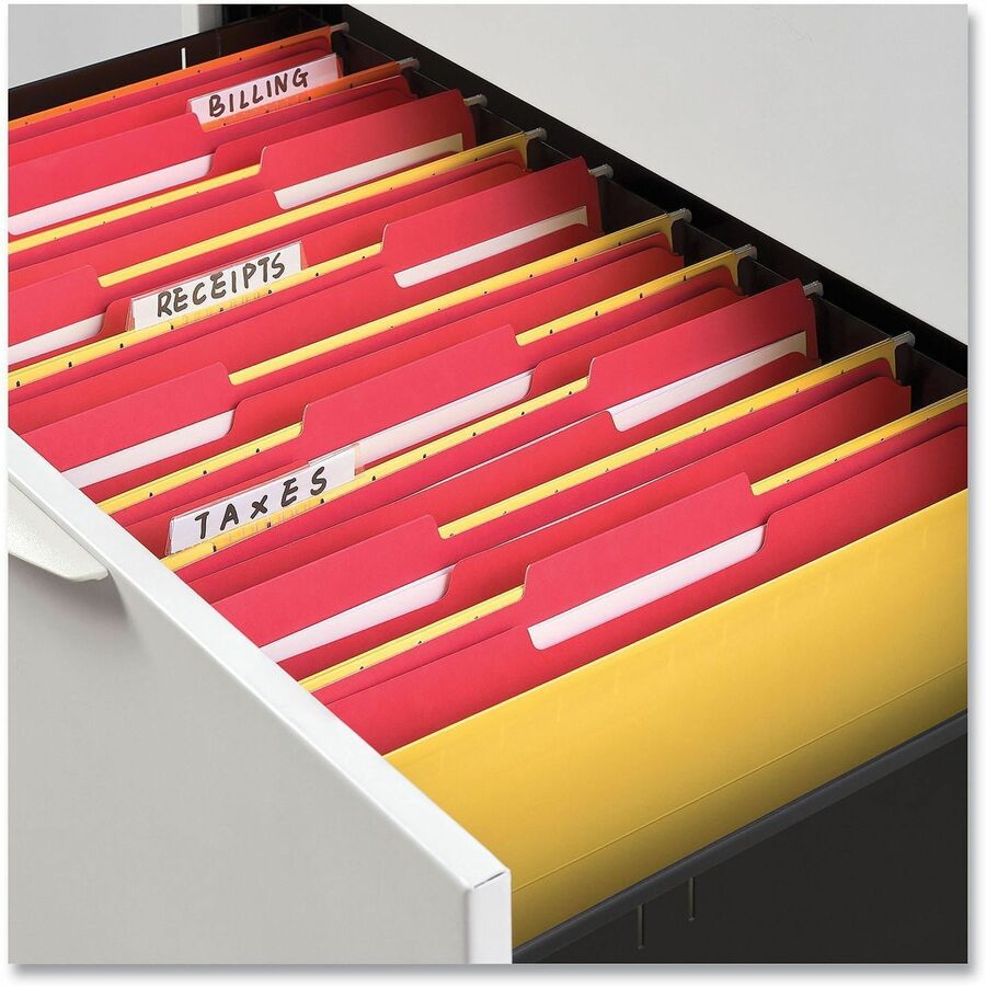 Universal 1/3 Tab Cut Legal Classification Folder - 8 1/2" x 14" - 3/4" Expansion - 2 Fastener(s) - 2" Fastener Capacity - Top Tab Location - Assorted Tab Position - Red - 50 Box