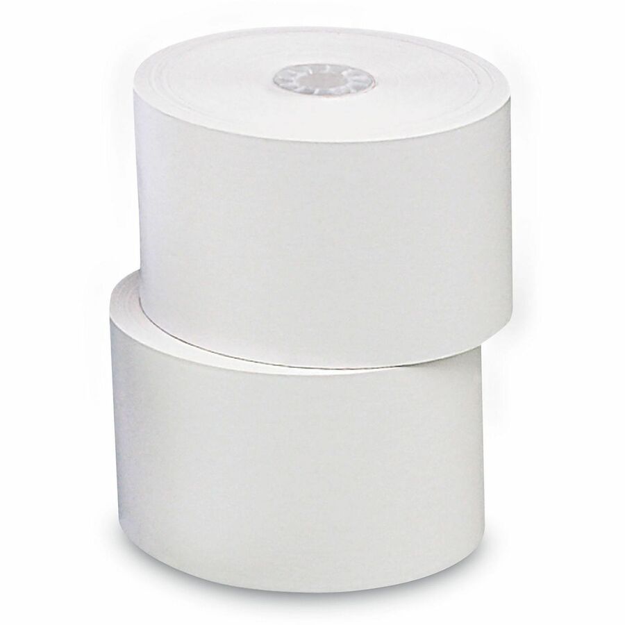Universal Direct Thermal Printing Paper Rolls, 1.75" x 230 ft, White, 10/Pack - 85 Brightness - 1 3/4" x 230 ft - 12 lb Basis Weight - White - 10 / Pack