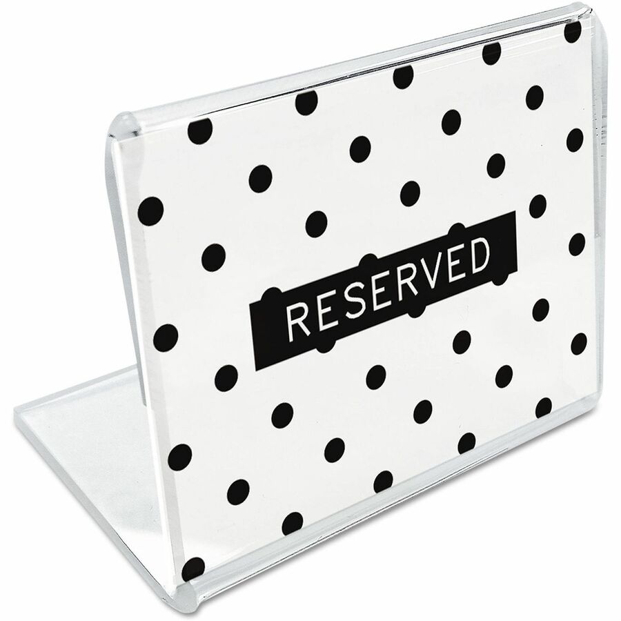 Universal Sign Holder - Rectangular Shape - Side-loading, Durable, Dirt Resistant, Damage Resistant - Plastic, Styrene - 10
