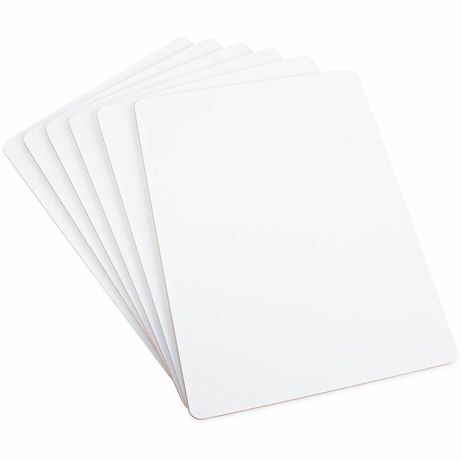 Universal Lap/Learning Dry-Erase Board, 11.75" x 8.75" , White Surface, 6/Pack - 11.8" (1 ft) Width x 8.8" (0.7 ft) Height - White Melamine Surface - 6 / Pack