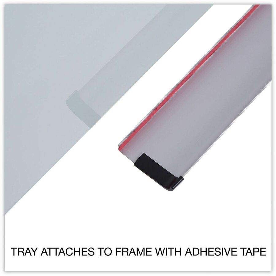 Universal Frameless Glass Marker Board, 48" x 36" , White Surface - 48" (4 ft) Width x 36" (3 ft) Height - White Glass Surface - 1 Each