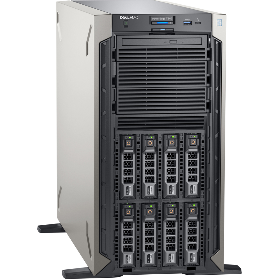 Dell EMC PowerEdge T340 5U Tower Server - 1 x Intel Xeon E-2234 3.60 GHz - 8 GB RAM - 1 TB HDD - (1 x 1TB) HDD Configuration - Serial ATA Controller - 1 Year ProSupport