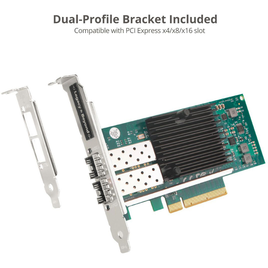 SIIG Dual Port 10G SFP+ Ethernet Network PCI Express