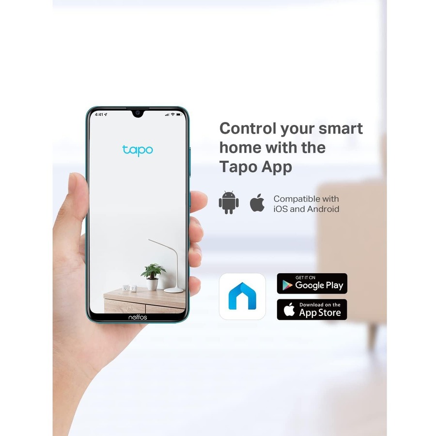 Tapo Tapo C100 2 Megapixel Network Camera - 30 ft (9.14 m) Night Vision - H.264 - 1920 x 1080 - Google Assistant, Alexa Supported - Security Cameras - TPLTAPOC100