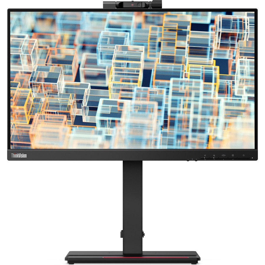 Lenovo ThinkVision T22v-20 22" Class Webcam Full HD LCD Monitor - 16:9 - Raven Black