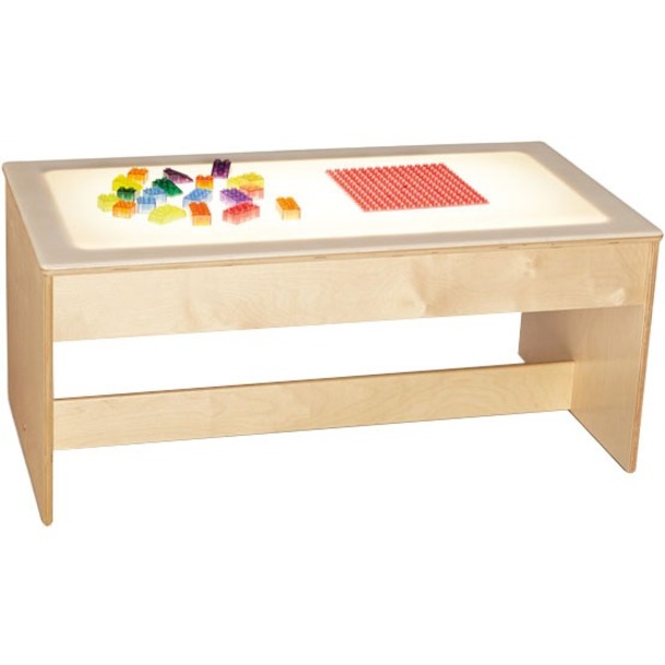 Jonti-Craft Large Light Table - Rectangle Top - 42.5" Table Top Width x 22.5" Table Top Depth - 18.5" Height - Acrylic, Baltic Birch - Light Tables, Panels & Accessories - JNT5853JC