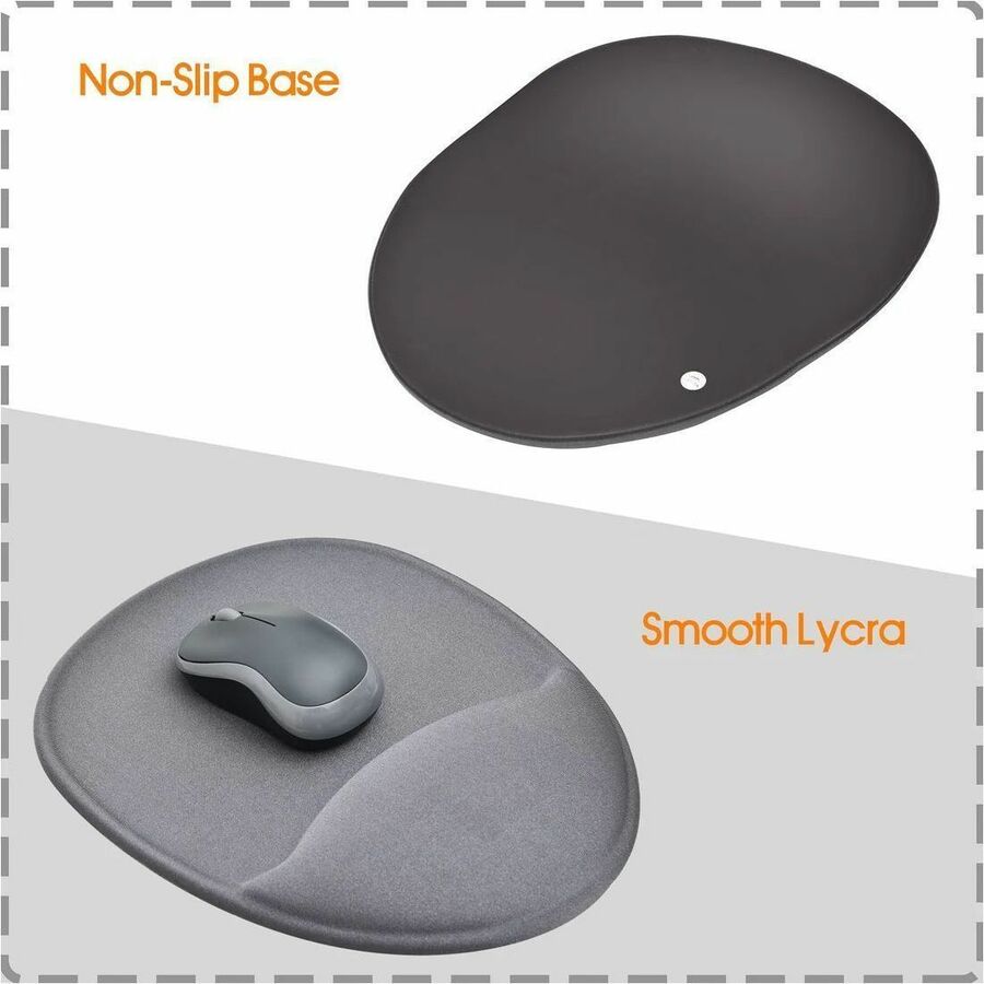 DAC&reg; MP-113 Super-Gel "Contoured" Mouse Pad with Palm Support, Grey