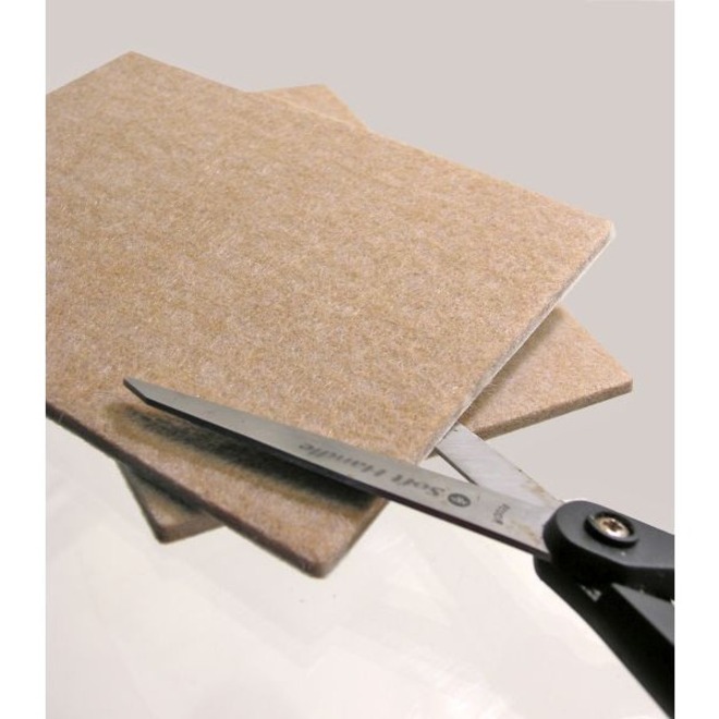 Shepherd Hardware 4-1/4-Inch x 6-Inch Heavy Duty Self-Adhesive Felt Furniture Pads, 2-Pack