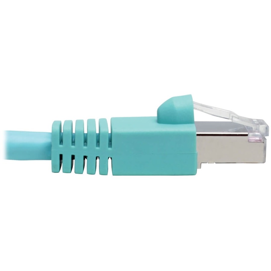 Eaton Tripp Lite Series Cat6a 10G Snagless Shielded STP Ethernet Cable (RJ45 M/M), PoE, Aqua, 8 ft. (2.43 m)
