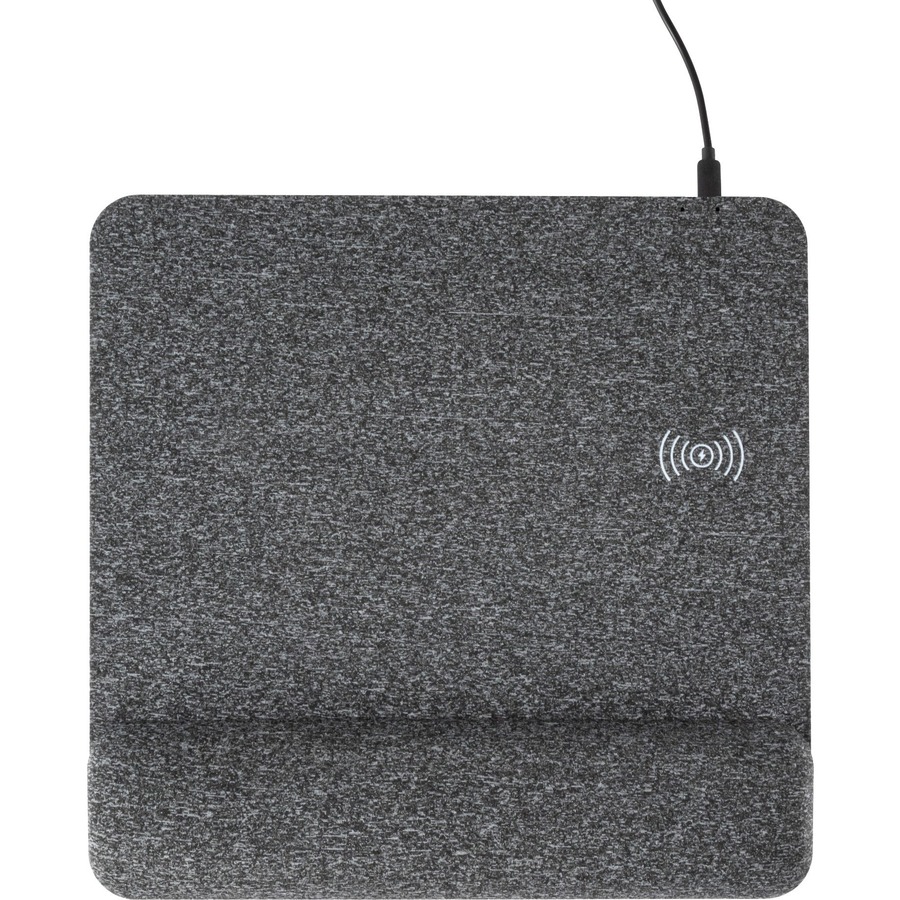 Allsop PowerTrack Plush Wireless Charging Mousepad - (32304) - 1.85" x 11.60" Dimension - Gray - Memory Foam - 1 Pack Retail - Mouse