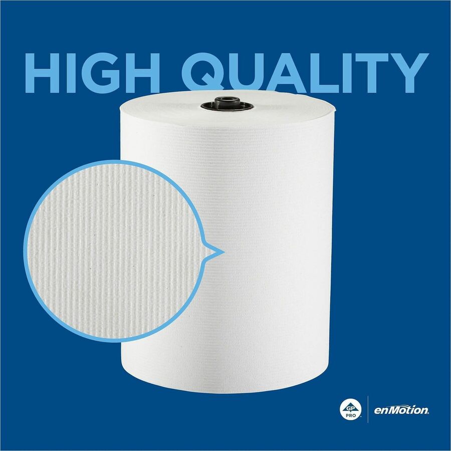 enMotion 1-Ply Paper Towel Rolls, EPA, 8-1/4" x 550', White, Case Of 6 Rolls - 1 Ply - 1 3/4" Core - White - 6 Rolls Per CaseCase - 6 / Case