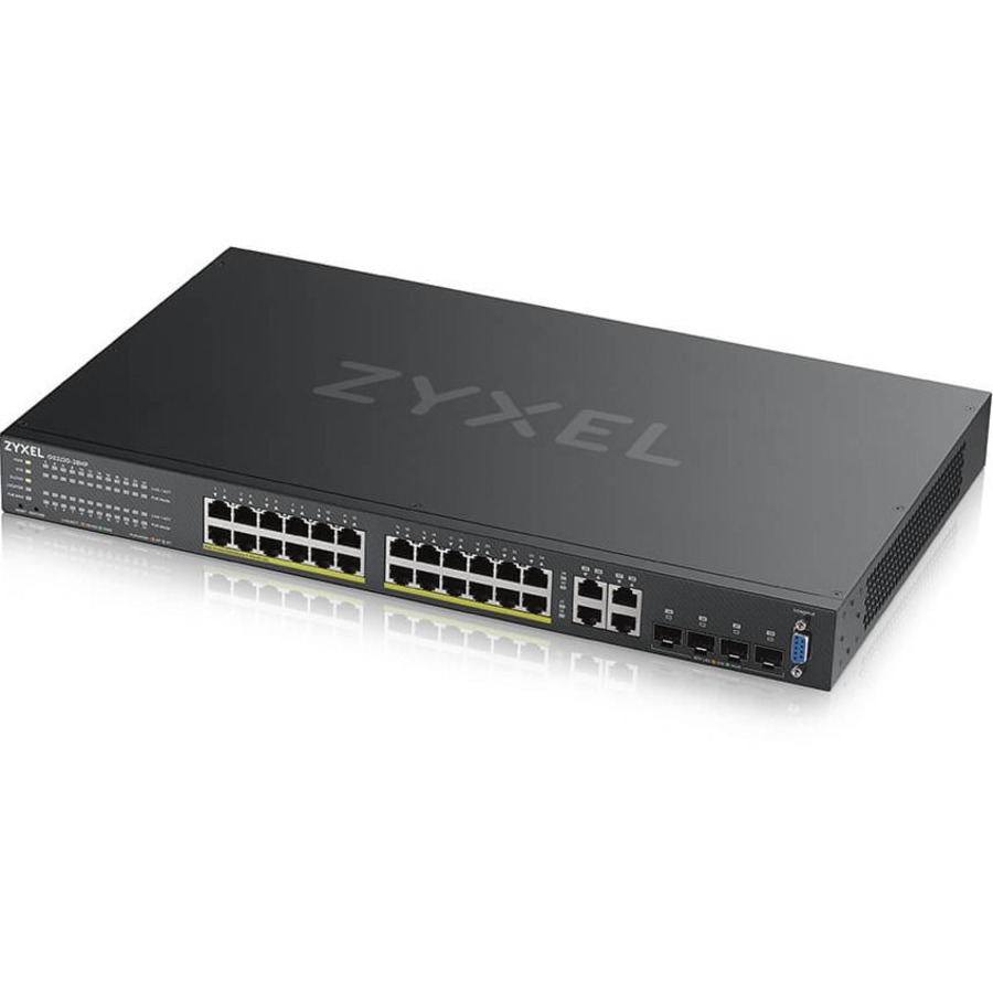 ZYXEL 24-port GbE L2 PoE Switch with GbE Uplink