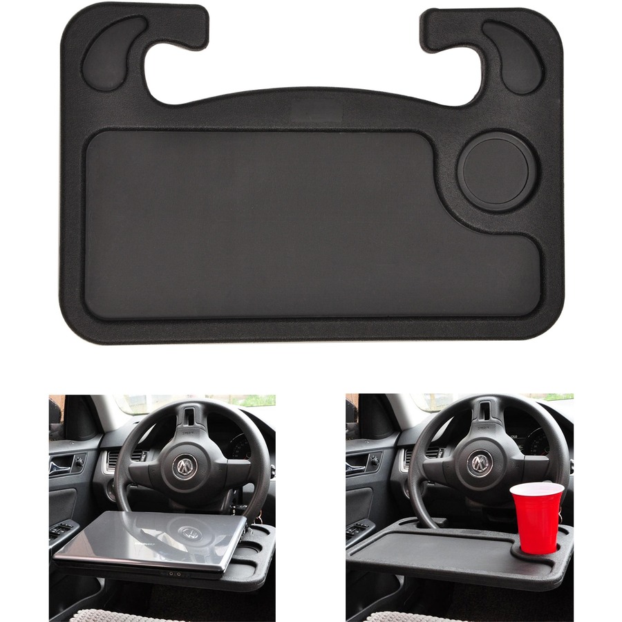 DAC Steering Wheel Desk - 0.9" Height x 11" Width16.5" Length - Black - 1 Each