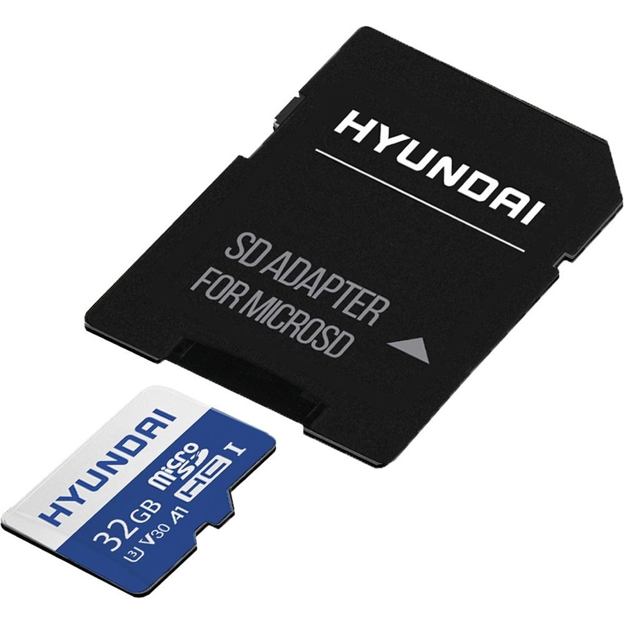Hyundai 32GB microSDHC UHS-I Memory Card with Adapter, 90MB/s (U3), UHD, A1, V30