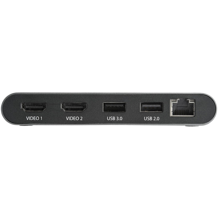 StarTech.com Thunderbolt 3 Mini Dock - Portable Dual Monitor TB3 Laptop Docking Station HDMI 4K 60Hz - 2x USB-A & GbE - 28cm (11") cable