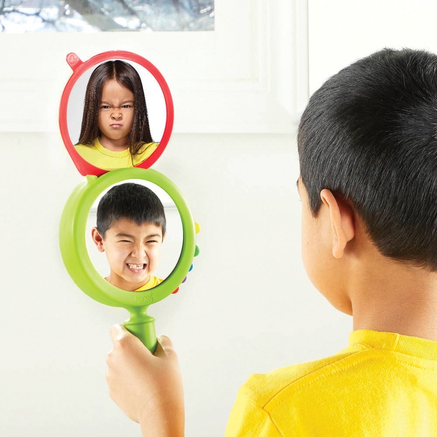 hand2mind See My Feelings Mirror - Skill Learning: Emotion, Identification - 4-9 Year - Assorted - Creative Learning - HDM91293