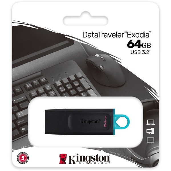 KINGSTON DataTraveler Exodia 64GB USB 3.2 Gen 1 - Flash Drive