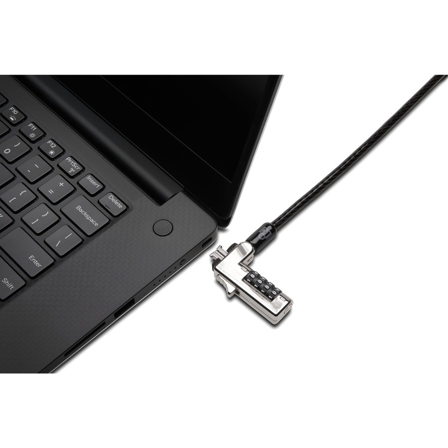 Kensington F, Slim Combination Laptop Lock-Reset - Resettable - 4-digit - Black - Carbon Steel - 6 ft - For Notebook = KMWK60600WW