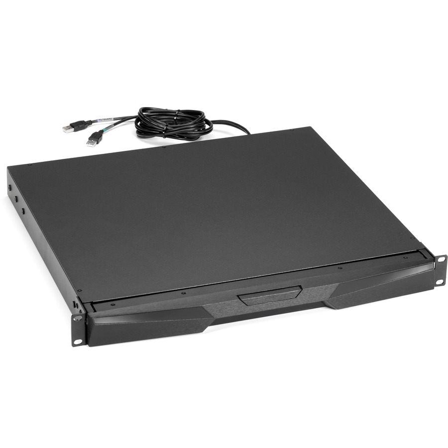 Black Box Rackmount Keyboard with TouchPad - 1U - 19" Width x 16.5" Depth - Steel