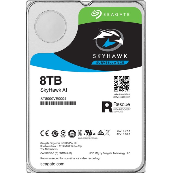 Seagate SKYHAWK AI 8TB SATA 3.5 Hard Drive (ST8000VE001)