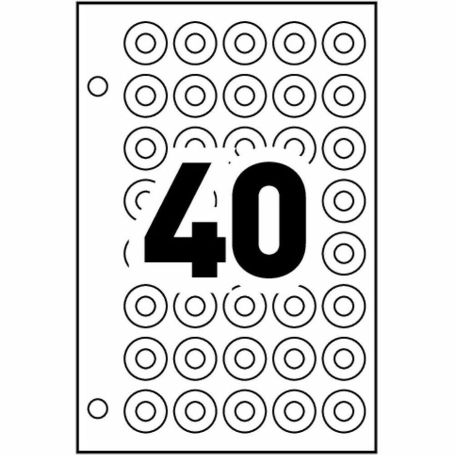 Avery&reg; White Reinforcement Labels 1/4" Diameter, 200/pk