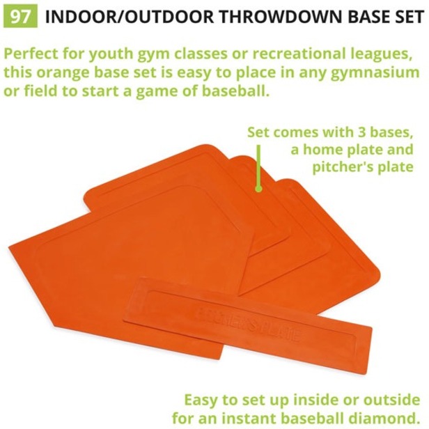 Champion Sports Indoor/Outdoor Throwdown Base Set Orange - Orange - Vinyl