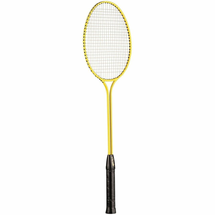 Champion Sports Tempered Steel Twin Shaft Badminton Racket Set - Red, Orange, Yellow, Green, Blue, Purple - Nylon, Leather, Tempered Steel
