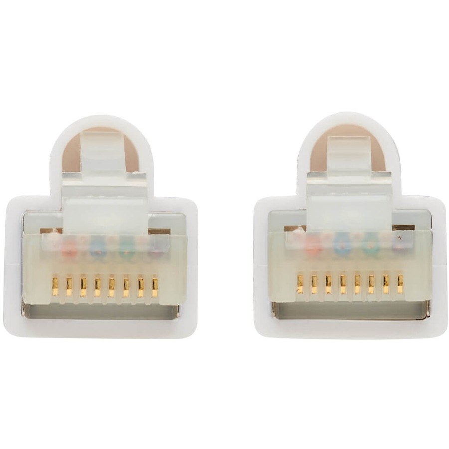 Eaton Tripp Lite Series Safe-IT Cat6a 10G Snagless Antibacterial S/FTP Ethernet Cable (RJ45 M/M), PoE, White, 14 ft. (4.27 m), TAA
