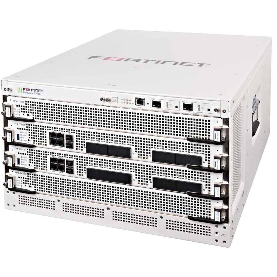 Fortinet FortiGate 7040E 9 6U modular firewall chassis with redundant power supplies — alternate view 3