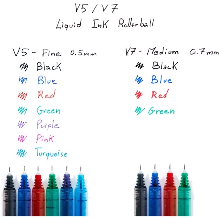 Stylos à bille roulante Hi-Tecpoint V5 / V7 - Pilot