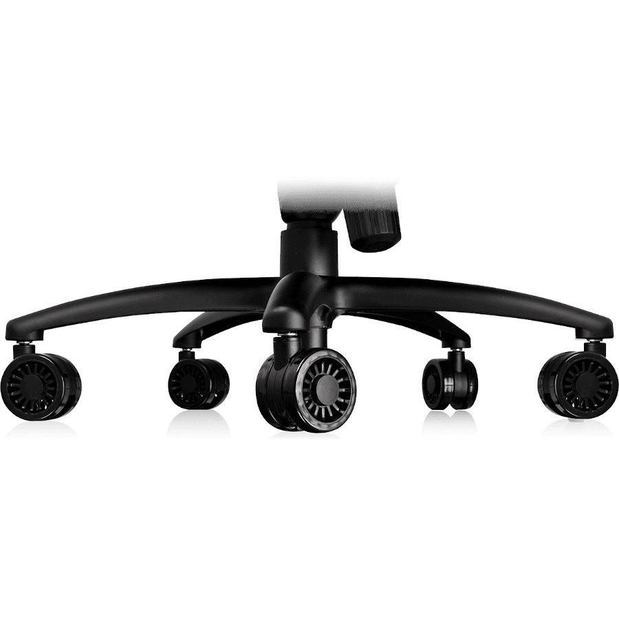 Thermaltake X Fit Black White gaming chair with contoured backrest and high-density padding — alternate view 3