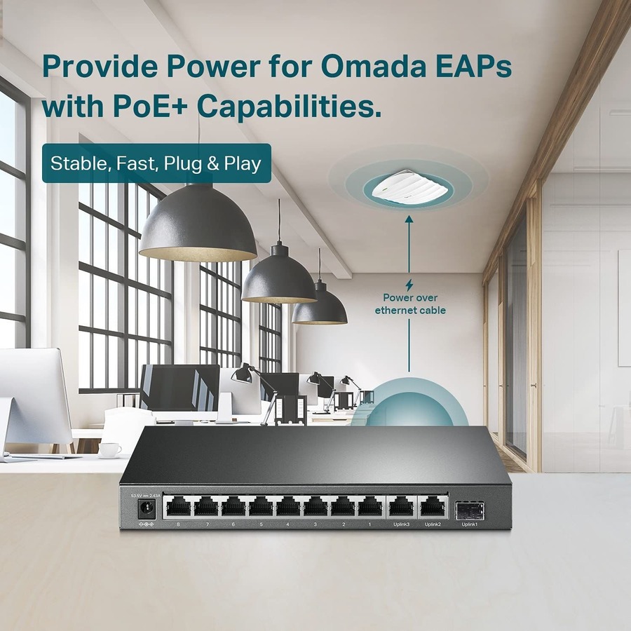 Commutateur 11 ports (8 PoE+) 124W - TP-Link