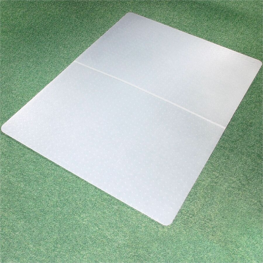 Cleartex® Polypropylene Rectangular Foldable Chair Mat for Carpets - 35" x 46" - Translucent Rectangular Polypropylene Chair Mat For Carpets - 46" L x 35" W x 0.1" D