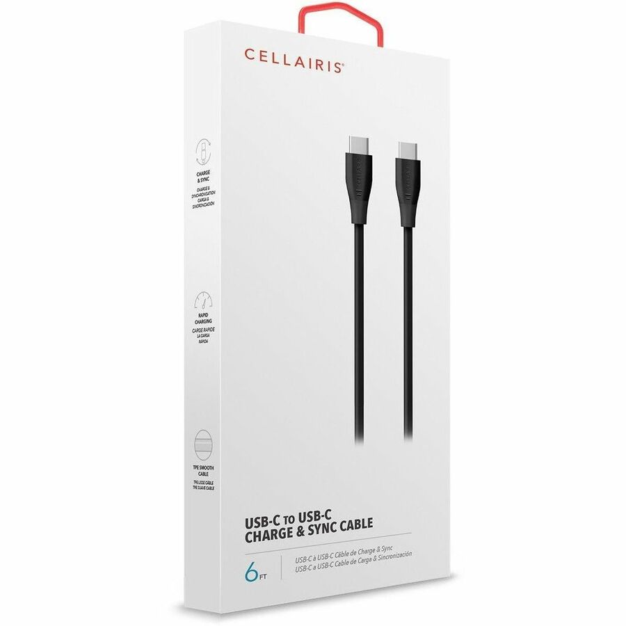 CELLAIRIS premium 6 ft USB-C to USB-C cable for charging and syncing devices — alternate view 3
