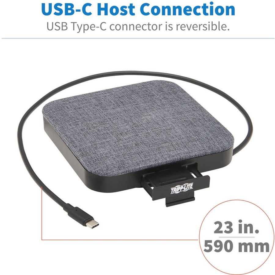 Tripp Lite by Eaton USB-C Dock with Optional Internal Hard Drive 4K HDMI USB 3.x (5Gbps) USB-A/USB-C Hub SATA III 100W PD Charging Gray