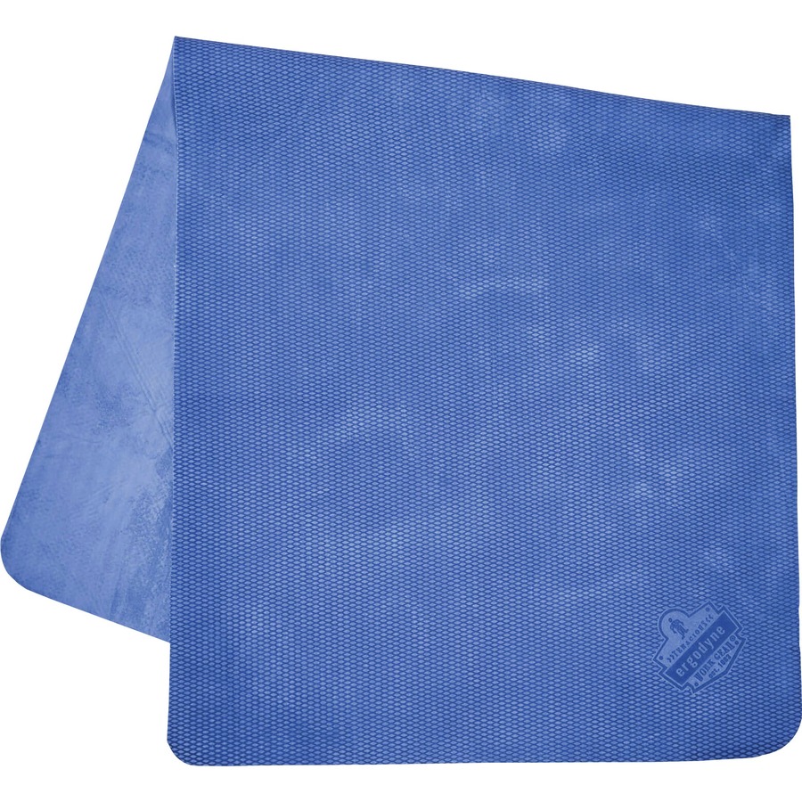 Chill-Its 6601 Economy Evaporative Cooling Towel - 7.8" Width x 0.5" Height x 11.5" Length - 6 / Carton - Blue