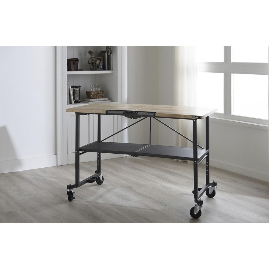 Cosco SmartFold Butcher Block Portable Workbench - 400 lb Capacity - 52" Table Top Width x 34.80" Table Top Depth - 25.50" HeightAssembly Required - Gray - 1 Each