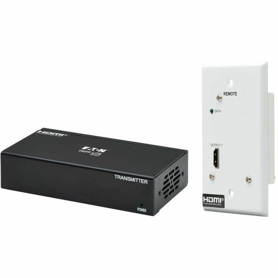Tripp Lite by Eaton DisplayPort to HDMI over Cat6 Extender Kit Box Transmitter/Wall Plate Receiver 4K 60 Hz 4:4:4 PoC HDCP 2.2 230 ft. (70.1 m) TAA