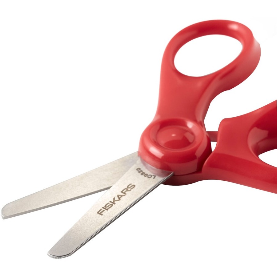 Fiskars 5" Blunt-tip Kids Scissors - 5" Overall LengthSafety Edge Blade - Blunted Tip - Red - 1 Each