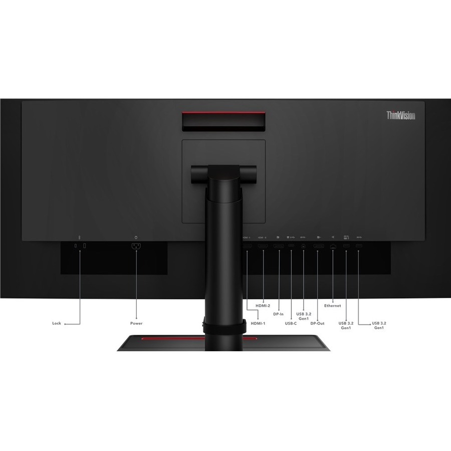 Lenovo ThinkVision P34W-20 34" Class UW-QHD Curved Screen LCD Monitor - 21:9 - Raven Black