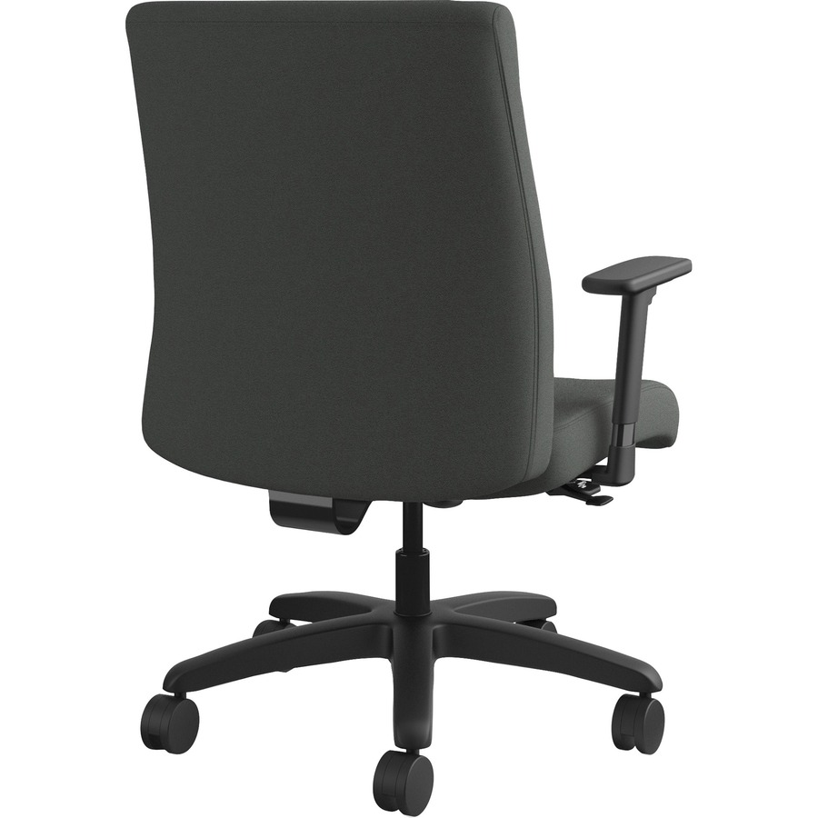 HON Ignition Chair - Iron Ore Seat - Fabric Back - Black Frame - Mid Back - Iron Ore