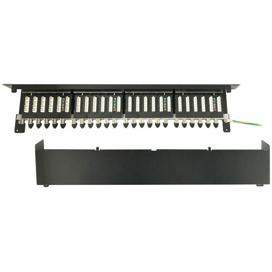 Eaton Tripp Lite Series 24-Port Cat6a Shielded Patch Panel - 10 Gbps, STP, 110 Punch Down, RJ45, 1U, TAA