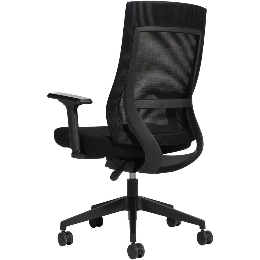 Offices To Go Zim Synchro-Tilter Chair High Back Mesh Black - Mesh Back - High Back - Black - 1 Each = GLBOTG11351B