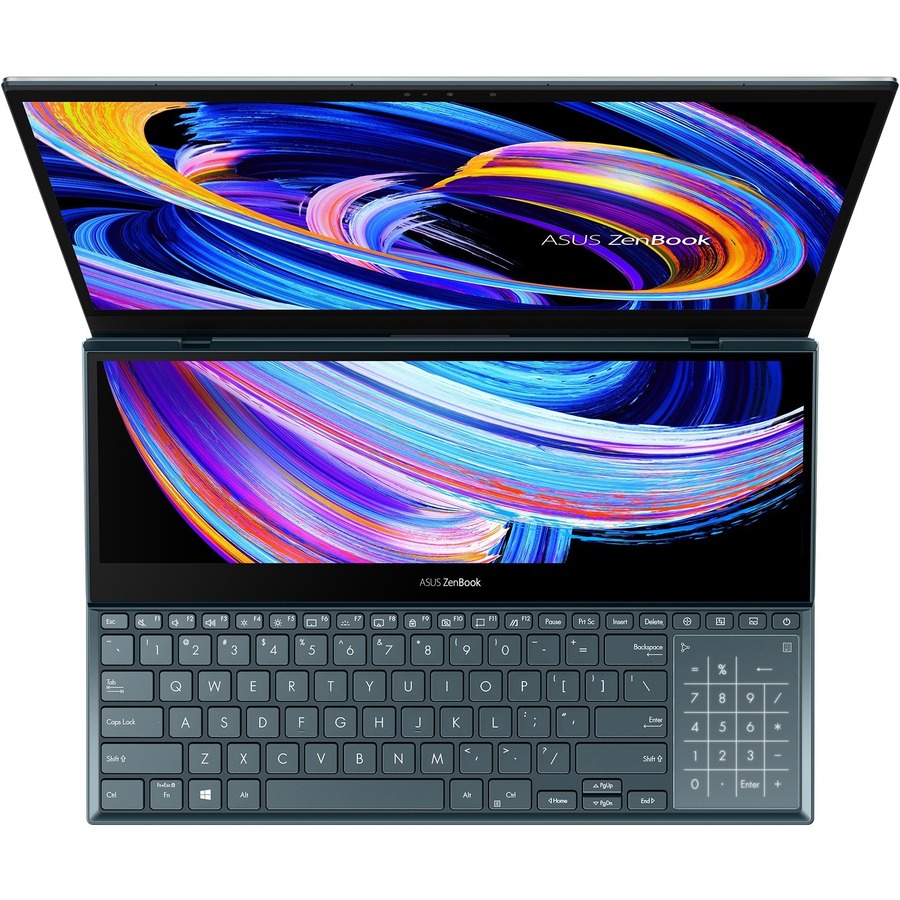 Asus ZenBook Pro Duo 15 UX582 UX582HS-XH99T 15.6" Touchscreen Notebook - 4K UHD - Intel Core i9 11th Gen i9-11900H - 32 GB - 1 TB SSD - Celestial Blue