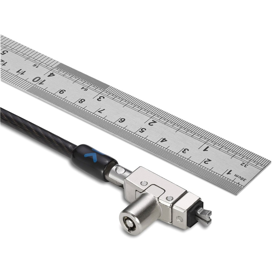 Kensington Slim N17 2.0 Keyed Laptop Lock for Wedge-Shaped Slots - Carbon Steel - 5.9 ft - For Notebook = KMWK60500WW