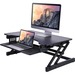 Rocelco Sit To Stand Adjustable Height Desk Riser (Black)